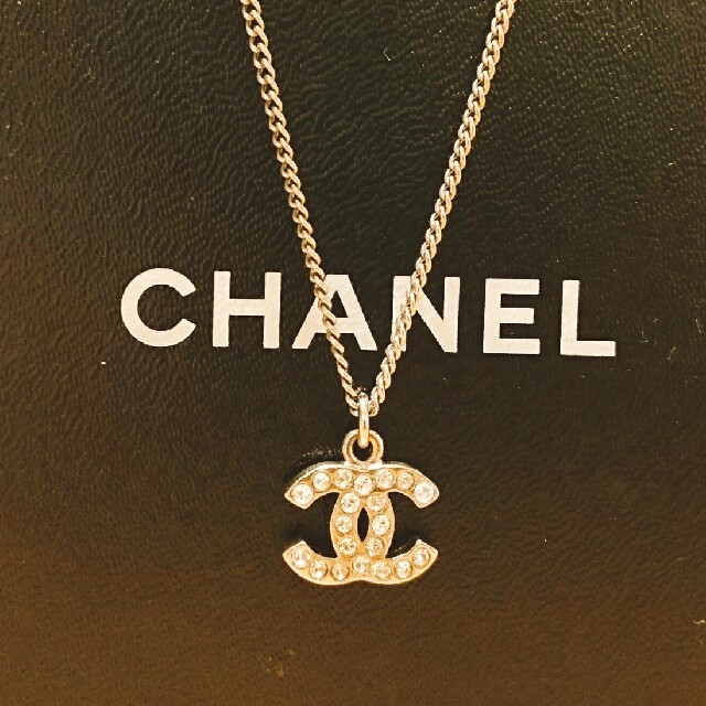 CHANEL ラインストーンネックレス 美品レディース