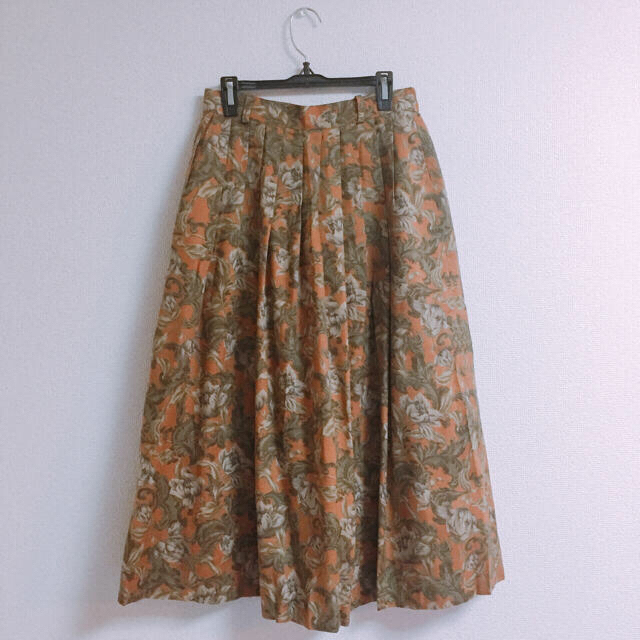 flower(フラワー)のused 美品 花柄 プリーツスカート vintage レディースのスカート(ロングスカート)の商品写真