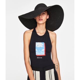 エイチアンドエム(H&M)の新品 未使用 H&M 女優帽 つば広 麦わら帽子 ハット (麦わら帽子/ストローハット)