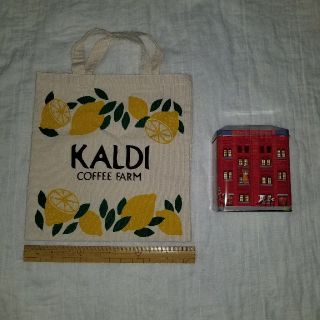 カルディ(KALDI)のKALDI  　セット　レモン　バッグ　横浜赤レンガ缶(その他)