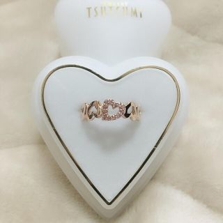 ジュエリーツツミ(JEWELRY TSUTSUMI)の【TSUTSUMI】K14ピンクサファイアハートリング ピンクゴールドPG(リング(指輪))