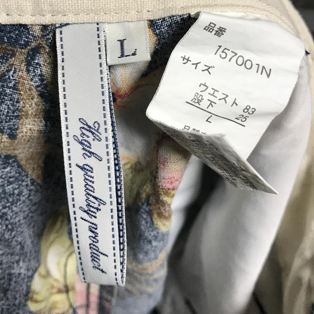 【美品】high quality product 柄ショートパンツ Lサイズ  メンズのパンツ(ショートパンツ)の商品写真