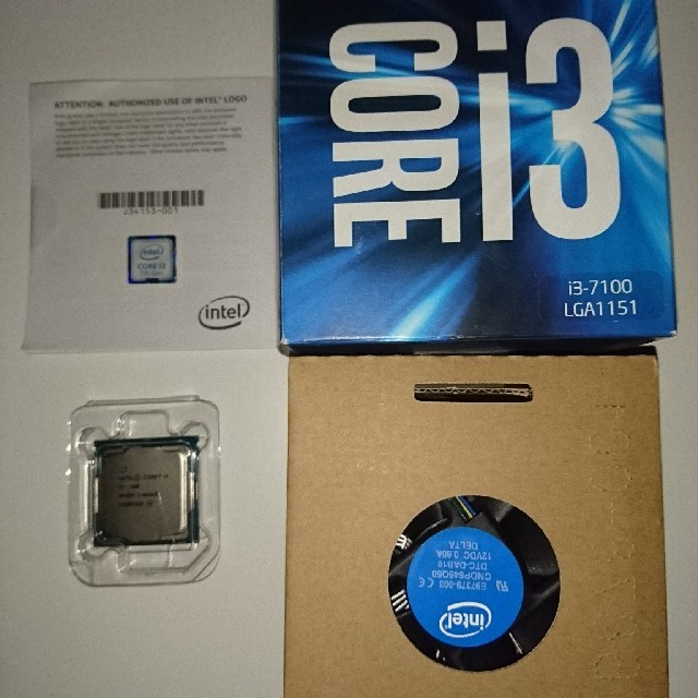 Intel CPU i3-7100 スマホ/家電/カメラのPC/タブレット(PCパーツ)の商品写真