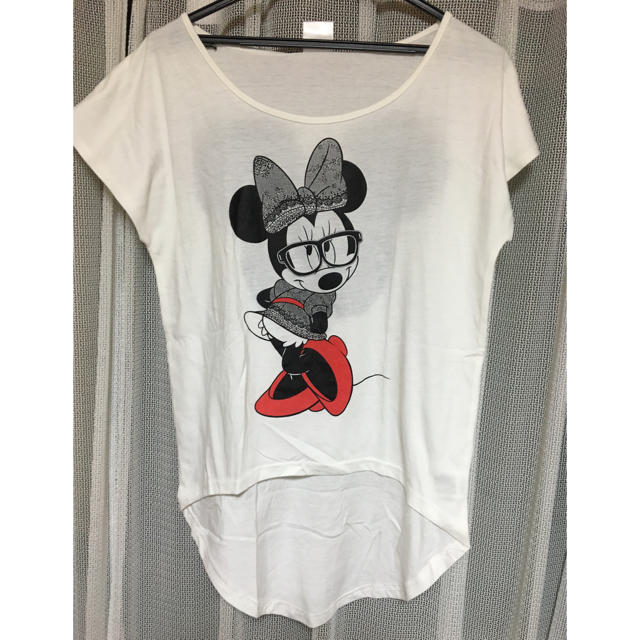 Disney(ディズニー)のミニー バックレースTシャツ (白) レディースのトップス(Tシャツ(半袖/袖なし))の商品写真