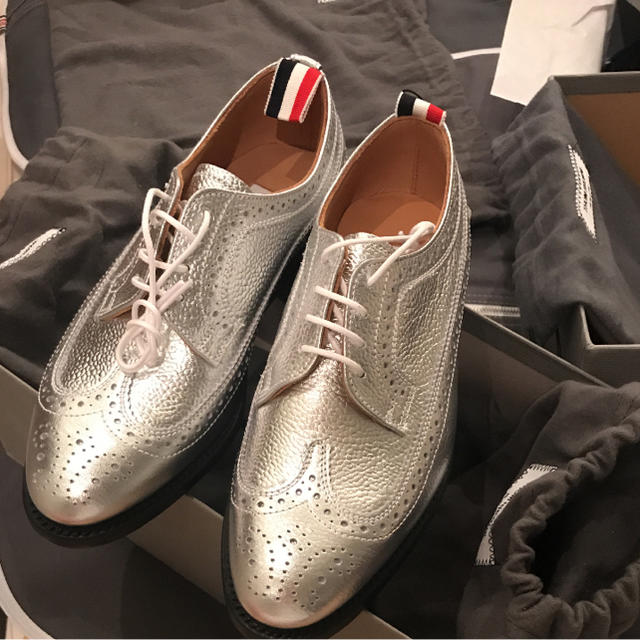 Thom brown 37 トムブラウンシルバーウィングティップ シューズ