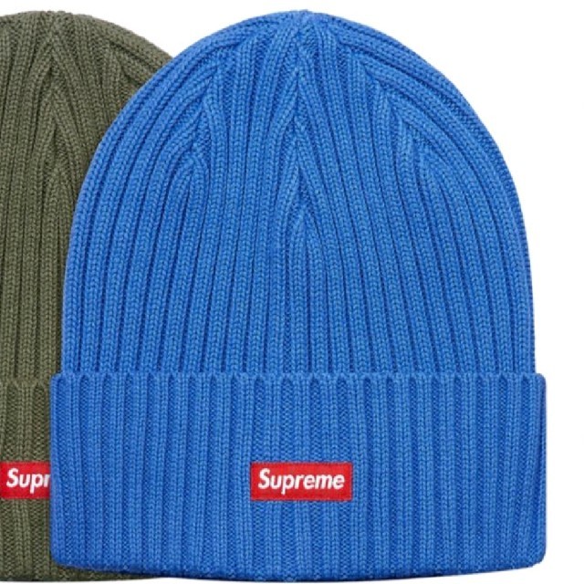 supreme名古屋カラーsupreme overdyed ribbed beanie 18ss blue