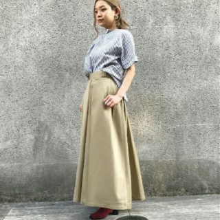 ケースリー(k3)のDickies×k3&co.Skirt (ベージュ)(ロングスカート)