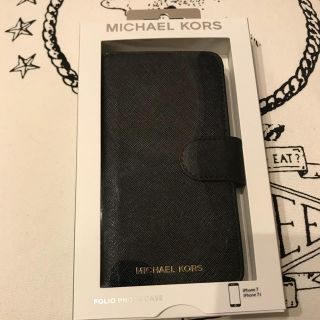 マイケルコース(Michael Kors)の新品 正規品 Michael Kors iPhone7ケース ブラック 手帳型(iPhoneケース)