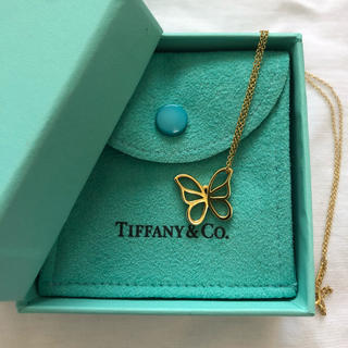 ティファニー(Tiffany & Co.)の美品 ティファニー 18k バタフライ ネックレス(ネックレス)