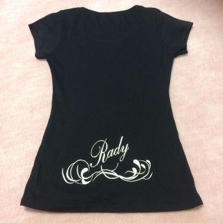 レディー(Rady)のRady♡バイカラーフレームRadyバックプリントTシャツ(Tシャツ(半袖/袖なし))