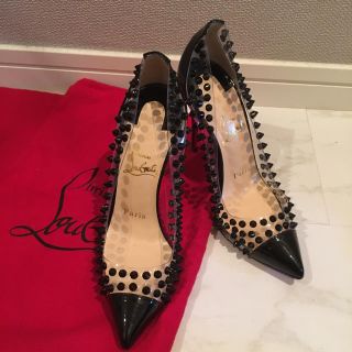 クリスチャンルブタン(Christian Louboutin)のルブタン クリア×ブラック 36 1/2(ハイヒール/パンプス)