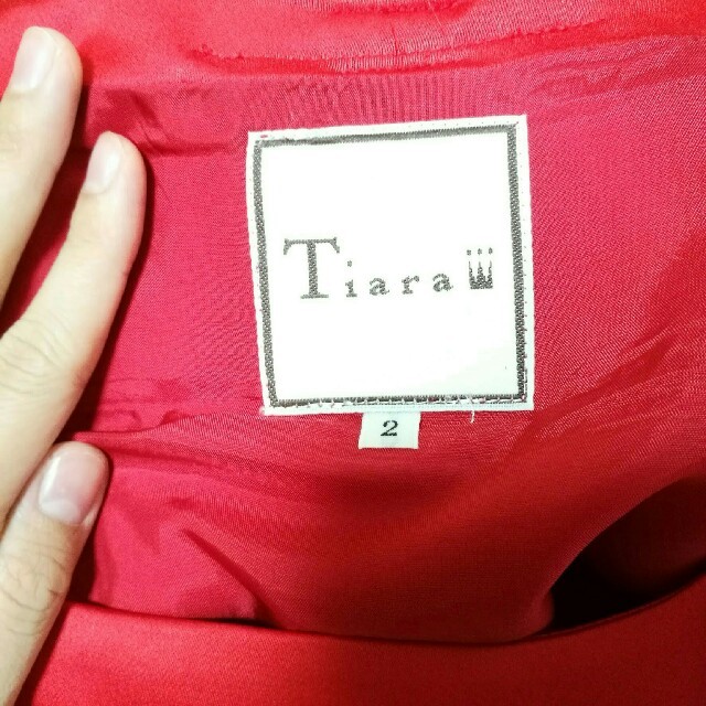tiara(ティアラ)のTiara　朱色　ドレス レディースのフォーマル/ドレス(その他ドレス)の商品写真
