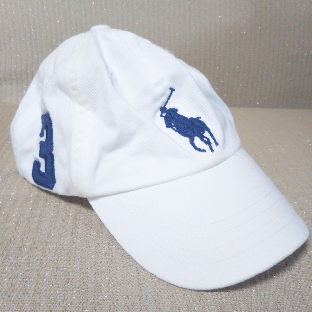 POLO RALPH LAUREN(ポロラルフローレン)のラルフローレンキッズ子供キャップ帽子白 キッズ/ベビー/マタニティのこども用ファッション小物(帽子)の商品写真