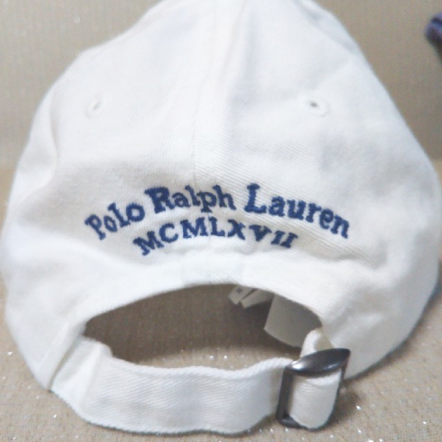 POLO RALPH LAUREN(ポロラルフローレン)のラルフローレンキッズ子供キャップ帽子白 キッズ/ベビー/マタニティのこども用ファッション小物(帽子)の商品写真