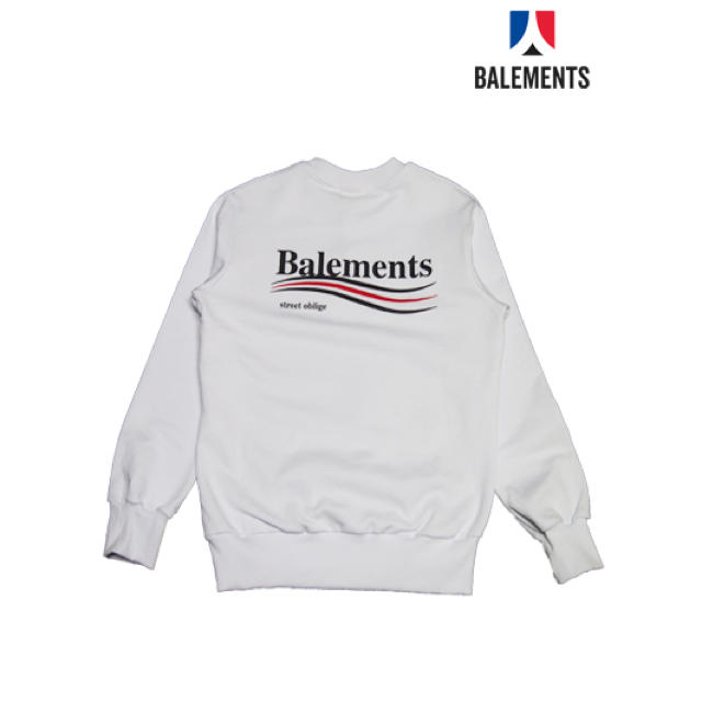 Balenciaga(バレンシアガ)のBALEMENTS WHITE SWEAT バレモン 白 スウェット トレーナー メンズのトップス(スウェット)の商品写真