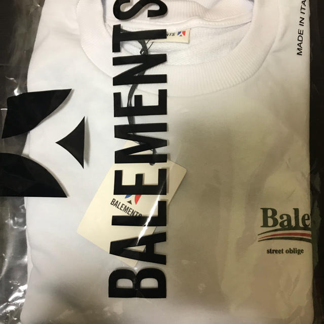 Balenciaga(バレンシアガ)のBALEMENTS WHITE SWEAT バレモン 白 スウェット トレーナー メンズのトップス(スウェット)の商品写真