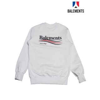 バレンシアガ(Balenciaga)のBALEMENTS WHITE SWEAT バレモン 白 スウェット トレーナー(スウェット)