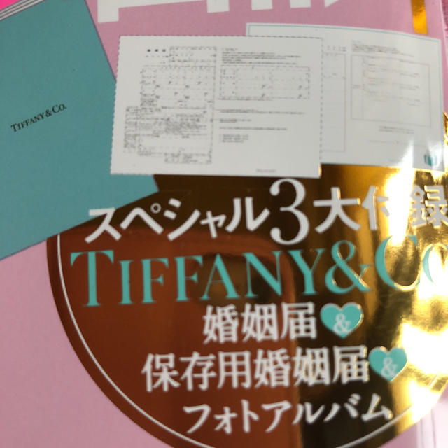 Tiffany & Co.(ティファニー)のゼクシィ付録 ティファニー 3点セット エンタメ/ホビーのコレクション(印刷物)の商品写真
