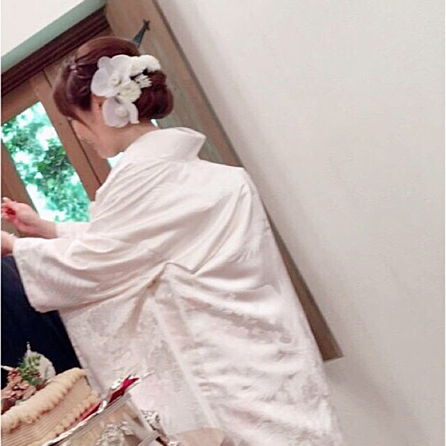 ♡ウェディング♡浴衣♡和装×胡蝶蘭Ｕヘアピンアクセ☆ヘッドドレス レディースのヘアアクセサリー(ヘアピン)の商品写真