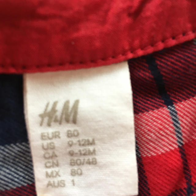 H&M(エイチアンドエム)のH&M シャツワンピ 80 キッズ/ベビー/マタニティのベビー服(~85cm)(ワンピース)の商品写真