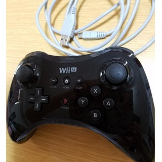 ウィーユー(Wii U)のWii U  コントローラー  黒  ブラック  ケーブル付き(その他)
