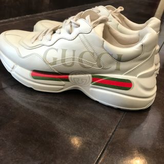 グッチ(Gucci)のnat 様 専用 GUCCI ヴィンテージロゴ レザースニーカー(スニーカー)