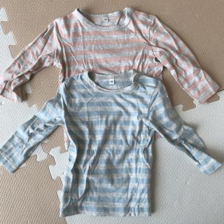 ムジルシリョウヒン(MUJI (無印良品))のtok2810様専用です！無印 ボーダーTシャツ 90(Tシャツ/カットソー)