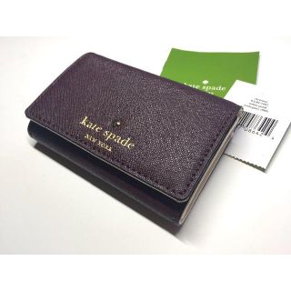 ケイトスペードニューヨーク(kate spade new york)の25日朝までSALE!!ケイトスペード カードケース マホガニー 名刺 ミニ財布(名刺入れ/定期入れ)