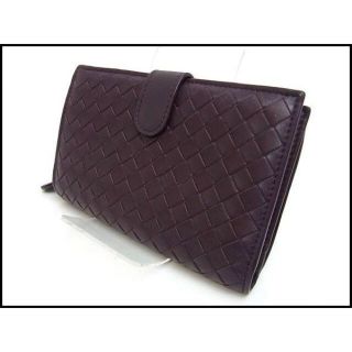 ボッテガヴェネタ(Bottega Veneta)のボッテガヴェネタ イントレ レザー 二つ折り財布 パープル系(財布)