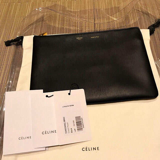 完売 新品 celine  ソロ クラッチ  ポーチ ビニールバッグ