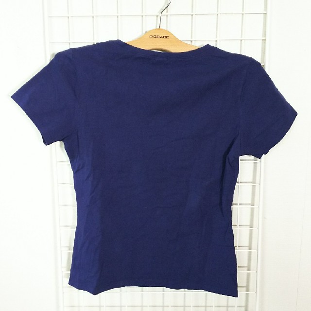 GAP(ギャップ)の［GAP/gapstretch］Tシャツ Vネック 紺 ネイビー レディースのトップス(Tシャツ(半袖/袖なし))の商品写真