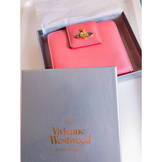 Vivienne Westwood(ヴィヴィアンウエストウッド)のヴィヴィアンウエストウッド 二つ折り財布 ピンク レディースのファッション小物(財布)の商品写真