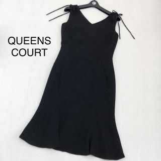 クイーンズコート(QUEENS COURT)のGW限定¥2000オフ【極美品】クイーンズコート セレモニーワンピース サイズ2(ひざ丈ワンピース)