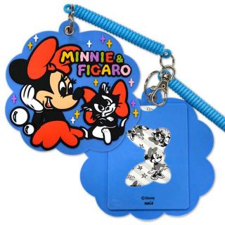 ディズニー(Disney)の新品★ディズニーキャラクター、ミニーとフィガロのラバーパスケース(パスケース/IDカードホルダー)