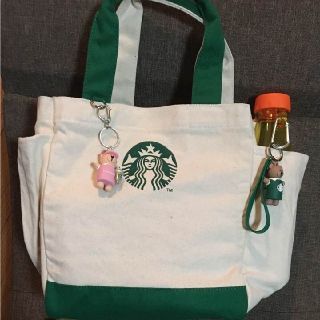 スターバックスコーヒー(Starbucks Coffee)のピンクベアリスタ付き トートバッグ  スタバ(トートバッグ)