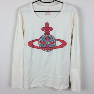 ヴィヴィアンウエストウッド(Vivienne Westwood)の美品 ヴィヴィアンウエストウッドレッドレーベル 長袖Tシャツ オフホワイト 2(Tシャツ(長袖/七分))