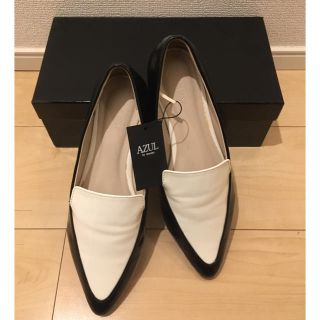 アズールバイマウジー(AZUL by moussy)の新品✩AZUL by moussy✩バイカラーフラットパンプスM✩(ハイヒール/パンプス)