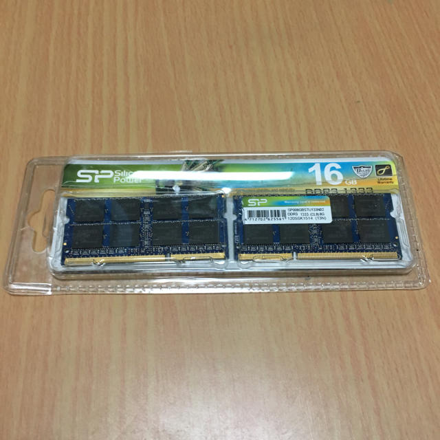 PC用メモリ DDR3 1333 16GB(8GB×2)