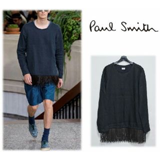 ポールスミス(Paul Smith)の新品◆【ポール・スミス 】麻100％ フリンジプルオーバー ブルゾン 黒 L(その他)