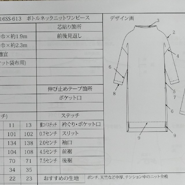 オレンジ様専用 ボトルネックニットワンピース7号 クルール型紙の通販 By Waka S Shop ラクマ