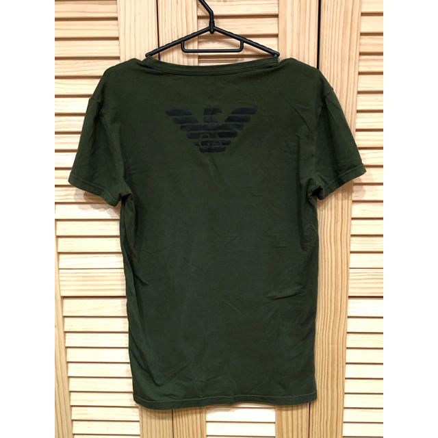 Emporio Armani(エンポリオアルマーニ)のVネック半袖Tシャツ カーキ メンズ メンズのトップス(Tシャツ/カットソー(半袖/袖なし))の商品写真