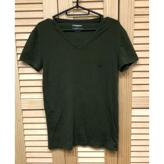 エンポリオアルマーニ(Emporio Armani)のVネック半袖Tシャツ カーキ メンズ(Tシャツ/カットソー(半袖/袖なし))