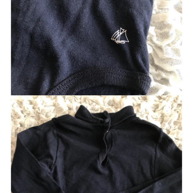 PETIT BATEAU(プチバトー)のpetitbateau 定番ボディオール2枚セット 86cm キッズ/ベビー/マタニティのベビー服(~85cm)(カバーオール)の商品写真