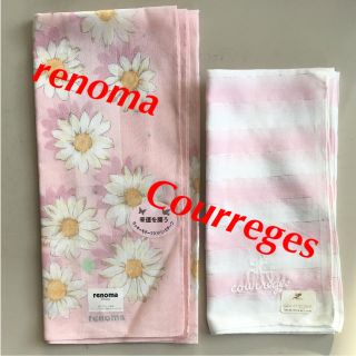 クレージュ(Courreges)のハンカチ renoma Courreges 2枚 未使用(ハンカチ)