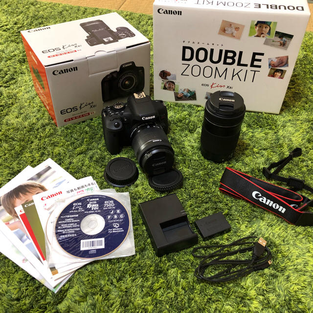 まとめ買い】 Canon - 【美品】Canon eoskiss X8i Double zoom kit