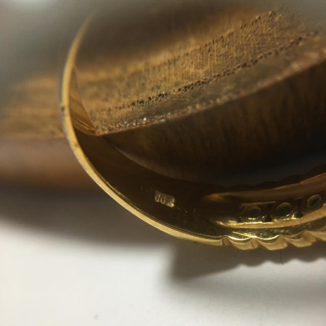 ゴールド 金色 リング silver  0.02 刻印 可愛いデザイン 美品． レディースのアクセサリー(リング(指輪))の商品写真