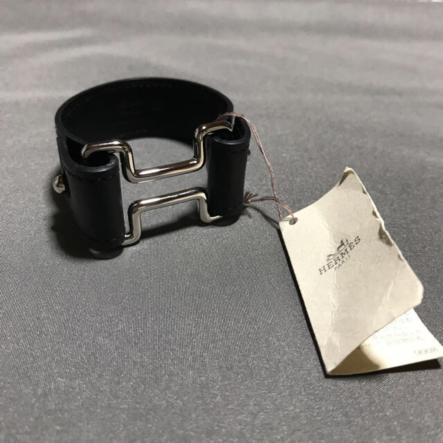 ☆様専用 HERMES エルメス レザーブレスレット 黒 正規品 ☆様専用 HERMES エルメス レザーブレスレット 黒 正規品