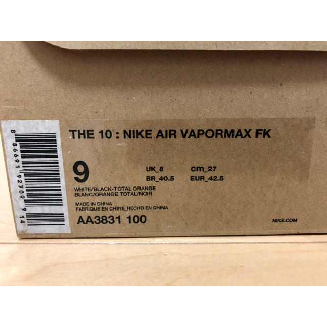 THE 10 NIKE AIR VAPORMAX OFF-WHITE メンズの靴/シューズ(スニーカー)の商品写真