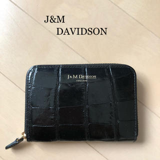 ジェイアンドエムデヴィッドソン(J&M DAVIDSON)の美品⭐️J&M DAVIDSON スモールジップ クロコ型押し コインケース(財布)
