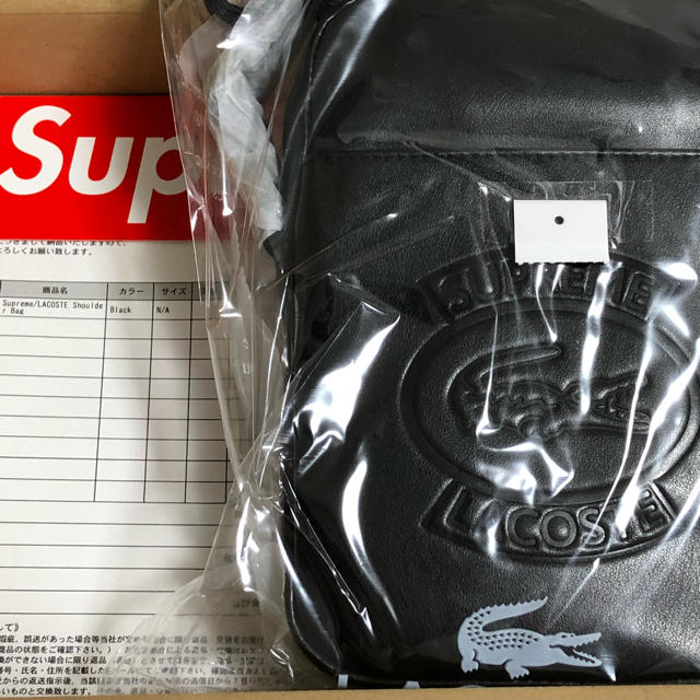 Supreme(シュプリーム)のSupreme Lacoste Shoulder Bag Black 黒 メンズのバッグ(ショルダーバッグ)の商品写真